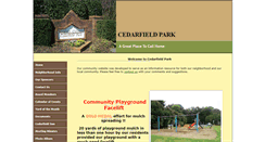 Desktop Screenshot of cedarfieldpark.com