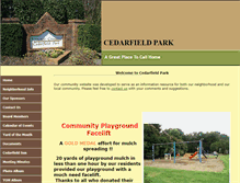 Tablet Screenshot of cedarfieldpark.com